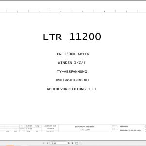 Liebherr Crane LTR 11200 Z97562 Electric and Hydraulic Diagrams DE 1