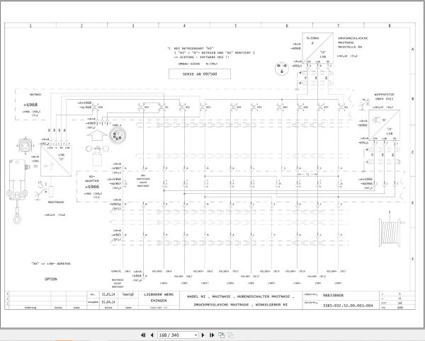 Liebherr Crane LTR 11200 Z97562 Electric and Hydraulic Diagrams DE 2