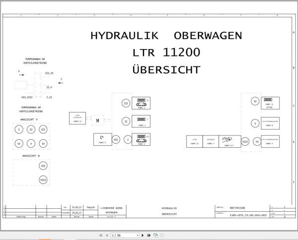Liebherr Crane LTR 11200 Z97562 Electric and Hydraulic Diagrams DE 3