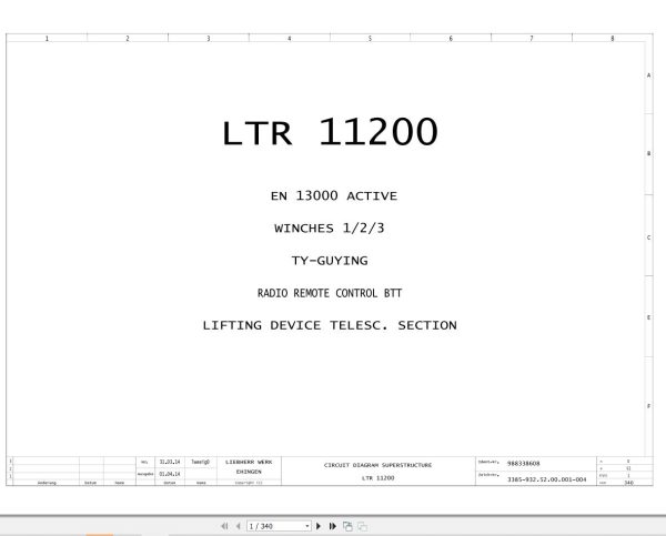 Liebherr Crane LTR 11200 Z97562 Electric and Hydraulic Diagrams EN 1