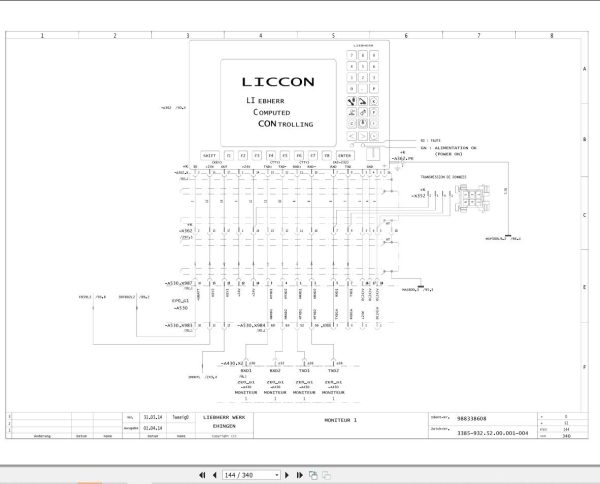 Liebherr Crane LTR 11200 Z97562 Electric and Hydraulic Diagrams FR 2