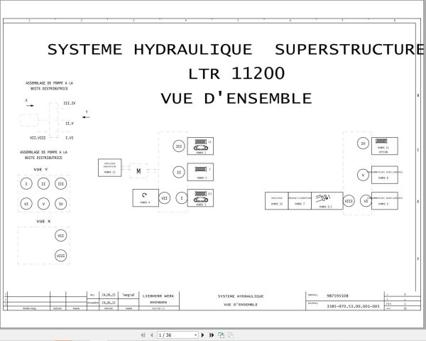Liebherr Crane LTR 11200 Z97562 Electric and Hydraulic Diagrams FR 3