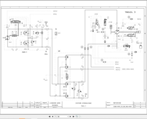 Liebherr Crane LTR 11200 Z97562 Electric and Hydraulic Diagrams FR 4
