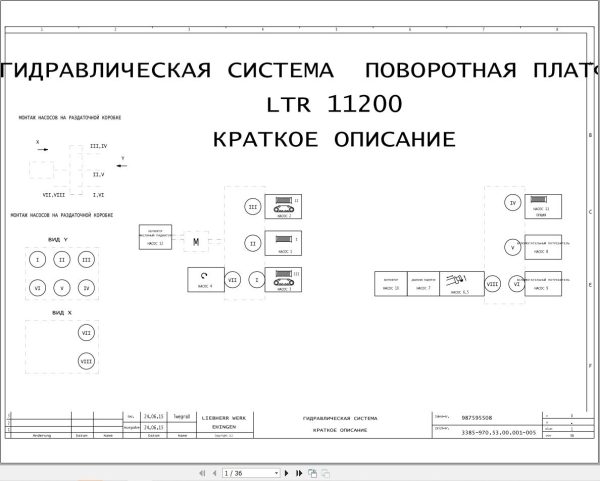 Liebherr Crane LTR 11200 Z97562 Electric and Hydraulic Diagrams RU 3