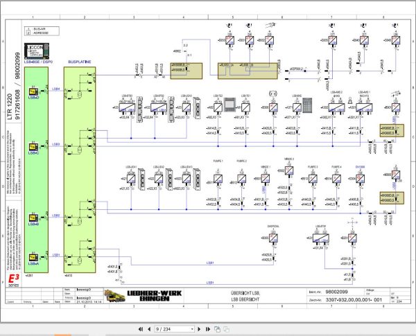 Liebherr Crane LTR 1220 Z96503 Electric and Hydraulic Diagrams DE 2