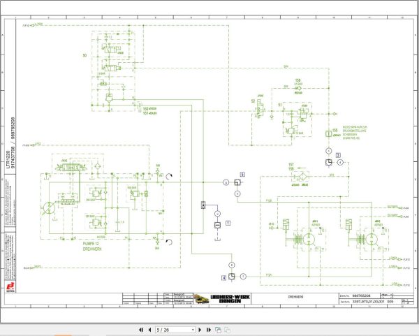 Liebherr Crane LTR 1220 Z96503 Electric and Hydraulic Diagrams DE 4