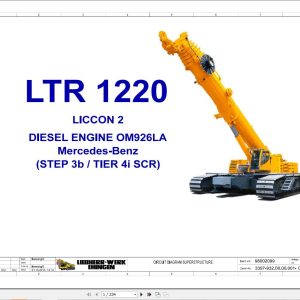 Liebherr Crane LTR 1220 Z96503 Electric and Hydraulic Diagrams EN 1