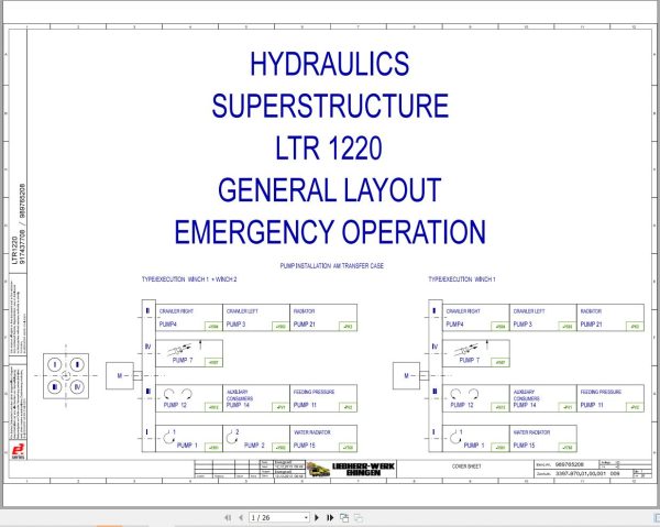 Liebherr Crane LTR 1220 Z96503 Electric and Hydraulic Diagrams EN 3