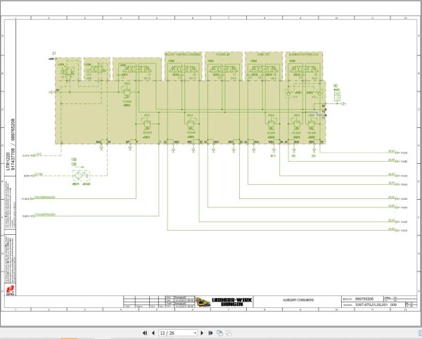 Liebherr Crane LTR 1220 Z96503 Electric and Hydraulic Diagrams EN 4