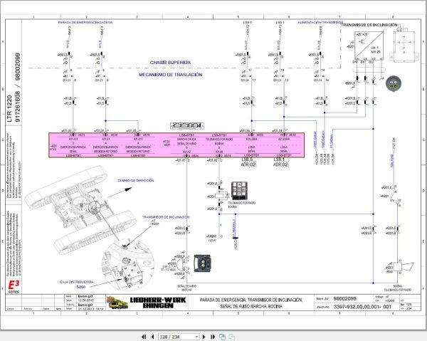 Liebherr Crane LTR 1220 Z96503 Electric and Hydraulic Diagrams ES 2
