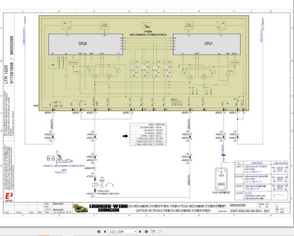 Liebherr Crane LTR 1220 Z96503 Electric and Hydraulic Diagrams FR 2