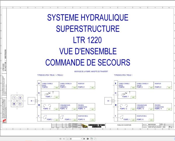 Liebherr Crane LTR 1220 Z96503 Electric and Hydraulic Diagrams FR 3