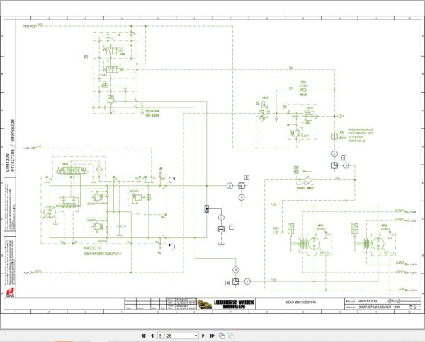 Liebherr Crane LTR 1220 Z96503 Electric and Hydraulic Diagrams RU 2