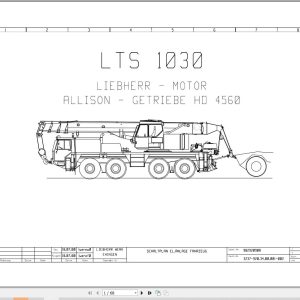 Liebherr Crane LTS 1030 Z77051 Electric and Hydraulic Diagrams DE 1