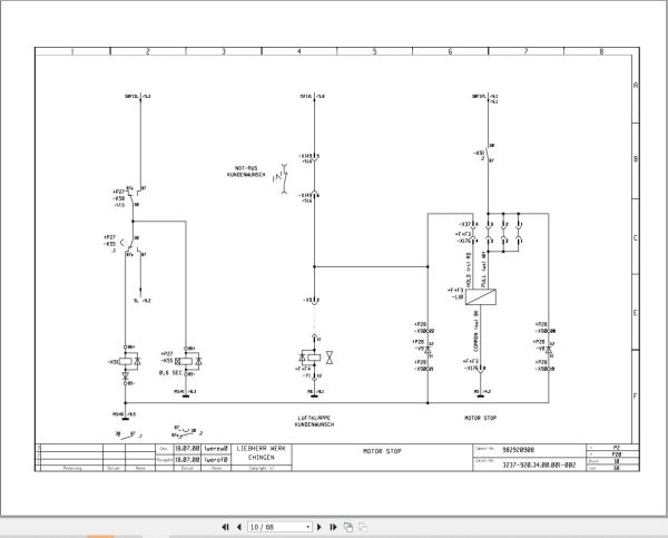 Liebherr Crane LTS 1030 Z77051 Electric and Hydraulic Diagrams DE 2