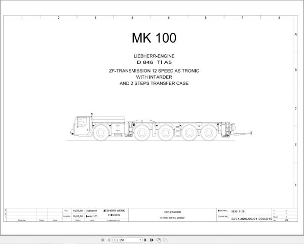 Liebherr Crane MK 100 Z77250 Electric and Hydraulic Diagrams EN 1