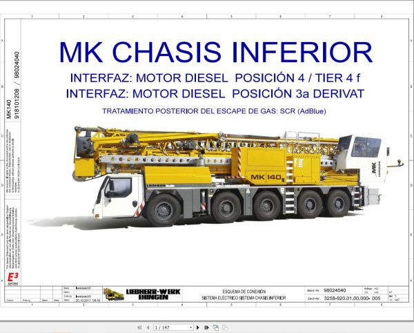 Liebherr Crane MK 140 Z77473 Electric and Hydraulic Diagrams ES 1