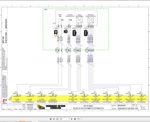 Liebherr Crane MK 140 Z77473 Electric and Hydraulic Diagrams ES 2