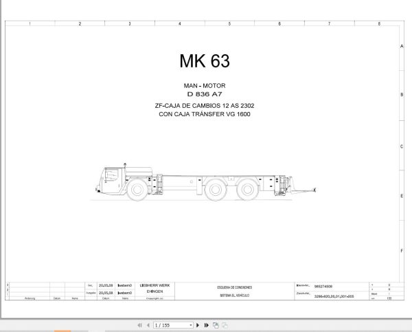 Liebherr Crane MK 63 Z76505 Electric and Hydraulic Diagrams ES 1