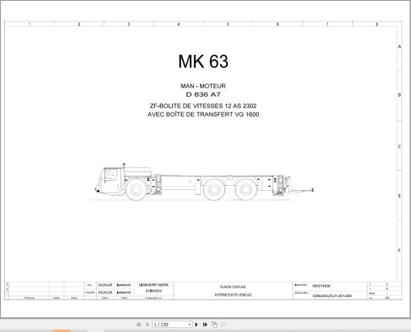 Liebherr Crane MK 63 Z76505 Electric and Hydraulic Diagrams FR 1