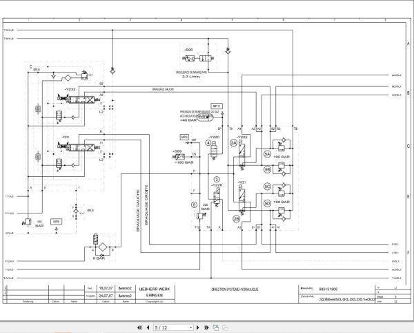 Liebherr Crane MK 63 Z76505 Electric and Hydraulic Diagrams FR 3