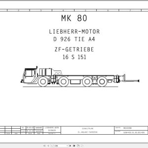 Liebherr Crane MK 80 Z77064 Electric and Hydraulic Diagrams DE 1