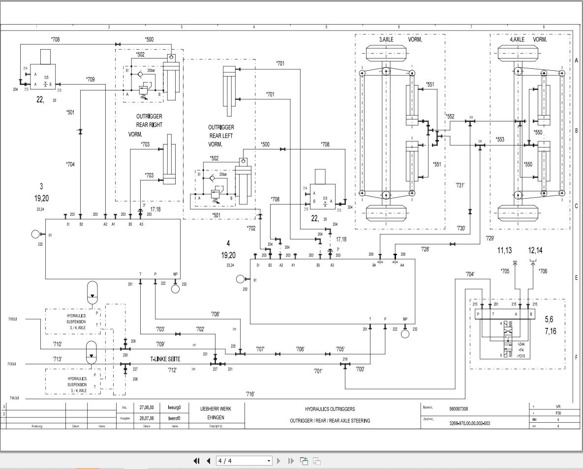 Liebherr Crane MK 80 Z77064 Electric and Hydraulic Diagrams EN
