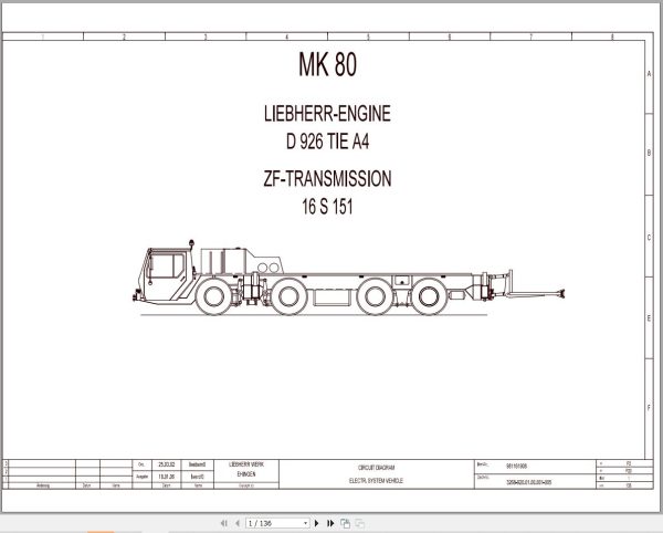 Liebherr Crane MK 80 Z77064 Electric and Hydraulic Diagrams EN 3