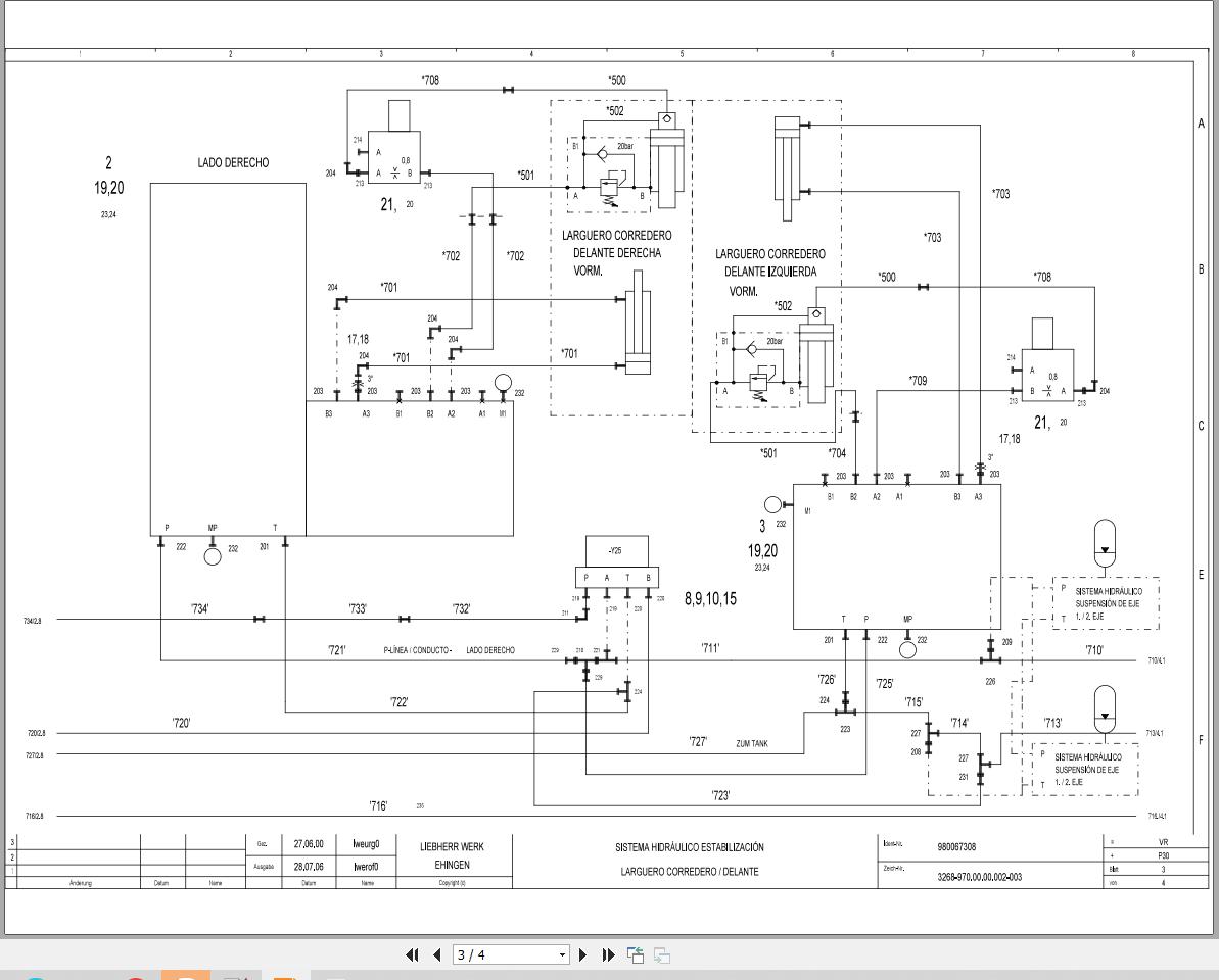 Liebherr Crane MK 80 Z77064 Electric and Hydraulic Diagrams ES