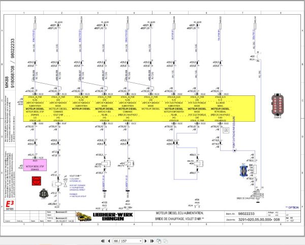 Liebherr Crane MK 88 Z76588 Electric and Hydraulic Diagrams FR 2
