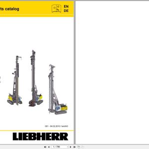 Liebherr Drill Rig LRB 255 Spare Parts Catalog DE EN 1