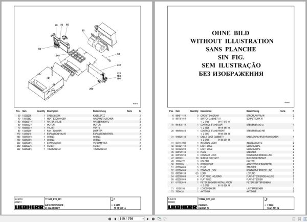 Liebherr Drill Rig LRB 255 Spare Parts Catalog DE EN 2