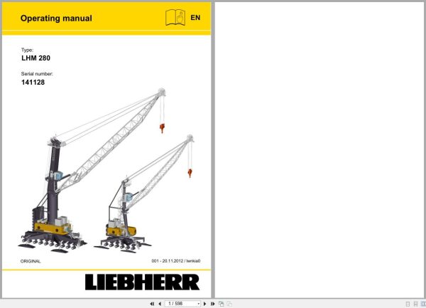 Liebherr Mobile Crane LHM 280 Operation Manual 1