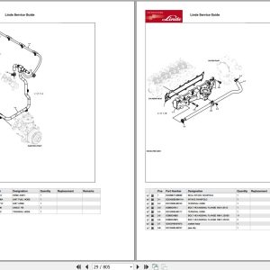 Linde Forklift H1204 01 H35 01 H40 01 H45 01 H50 01 Parts Manual 11 1
