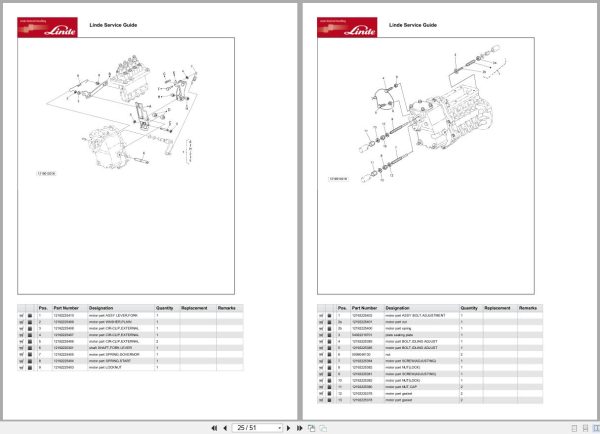 Linde H1220 01 Kubota SPL Diesel V2607 DI E3B LXM 2 Engine Parts Manual 3