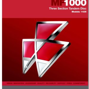 Massey Ferguson 3 Section Tandem Disc 1435 Operator Manual 9971046MFJ 1