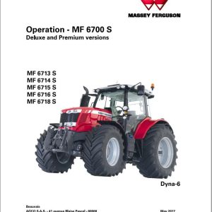 Massey Ferguson 6713S to 6718S Dyna6 Operation Manual 1