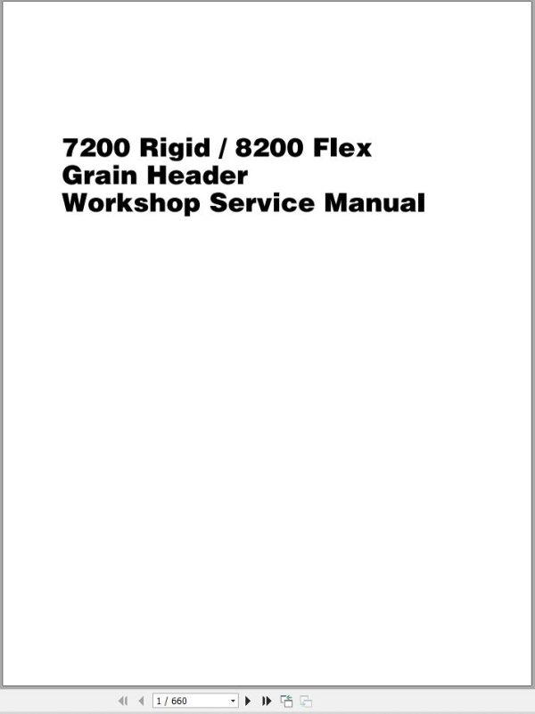 Massey Ferguson 7200 Rigid 8200 Flex Workshop Service Manual 4283098M1 1