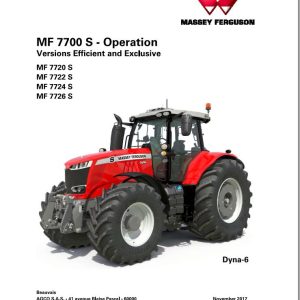 Massey Ferguson 7720 7722 7724 7726 Dyna 6 Operation Manual ACT0033480 1