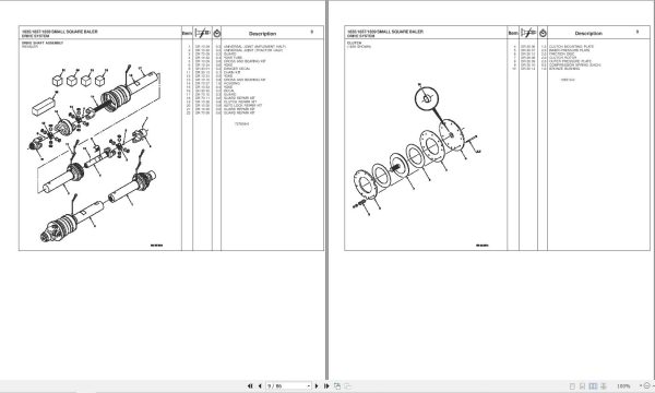 Massey Ferguson Baler 1835 1837 1839 Repair Time Schedule 4283502M2 2