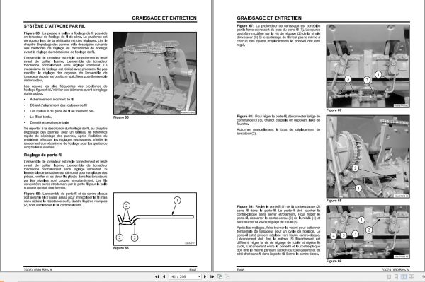 Massey Ferguson Baler 1840 1840CE Operator Manual 700741550A FR 2