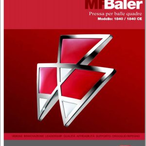 Massey Ferguson Baler 1840 1840CE Operator Manual 79035905A IT 1