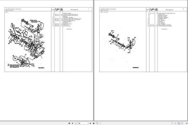 Massey Ferguson Baler 1842 Repair Time Schedule 4283599M1 2