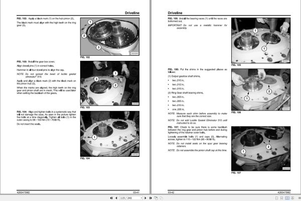 Massey Ferguson Baler 1844 Service Manual 4283475M2 2