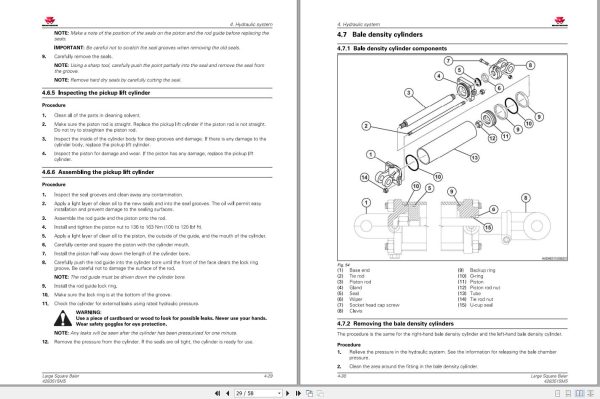 Massey Ferguson Baler 2240 to 2290 Workshop Service Manual 4283515M5 2