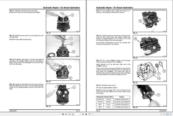 Massey Ferguson Baler 2946 to 2956A Service Manual 4283522M1 2