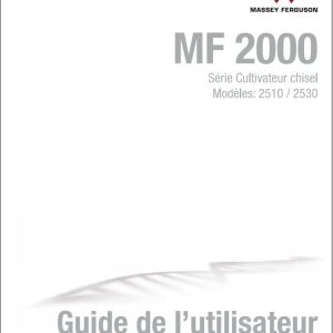 Massey Ferguson Chisel Cultivator 2510 2530 Operator Manual 9971435MFA FR 1