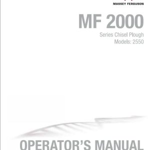 Massey Ferguson Chisel Plough 2550 Operator Manual 9971457MFA 1
