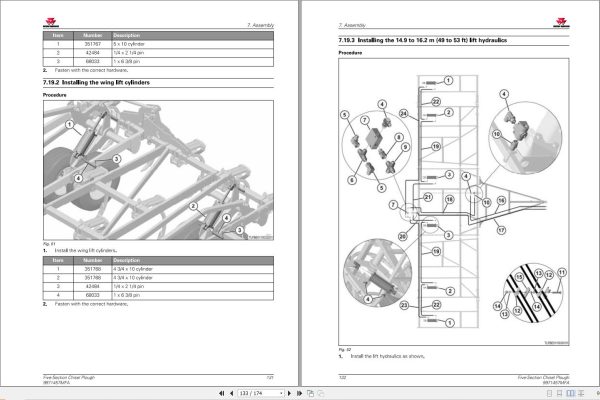Massey Ferguson Chisel Plough 2550 Operator Manual 9971457MFA 2