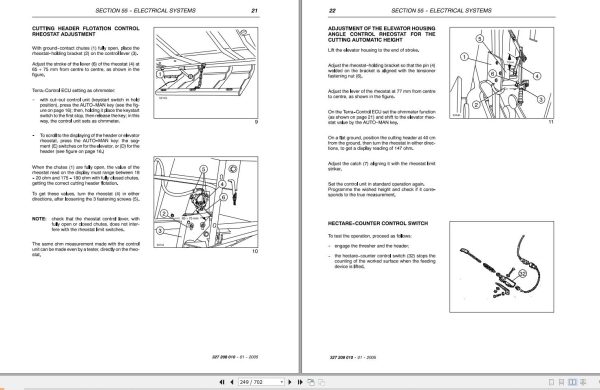 Massey Ferguson Combine 7244 7245 7246 ACTIVA Workshop Manual 327208010 2